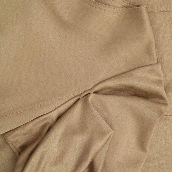 COS Tan Midi Sheath Short Puff Sleeve Dress - Picture 6 of 8